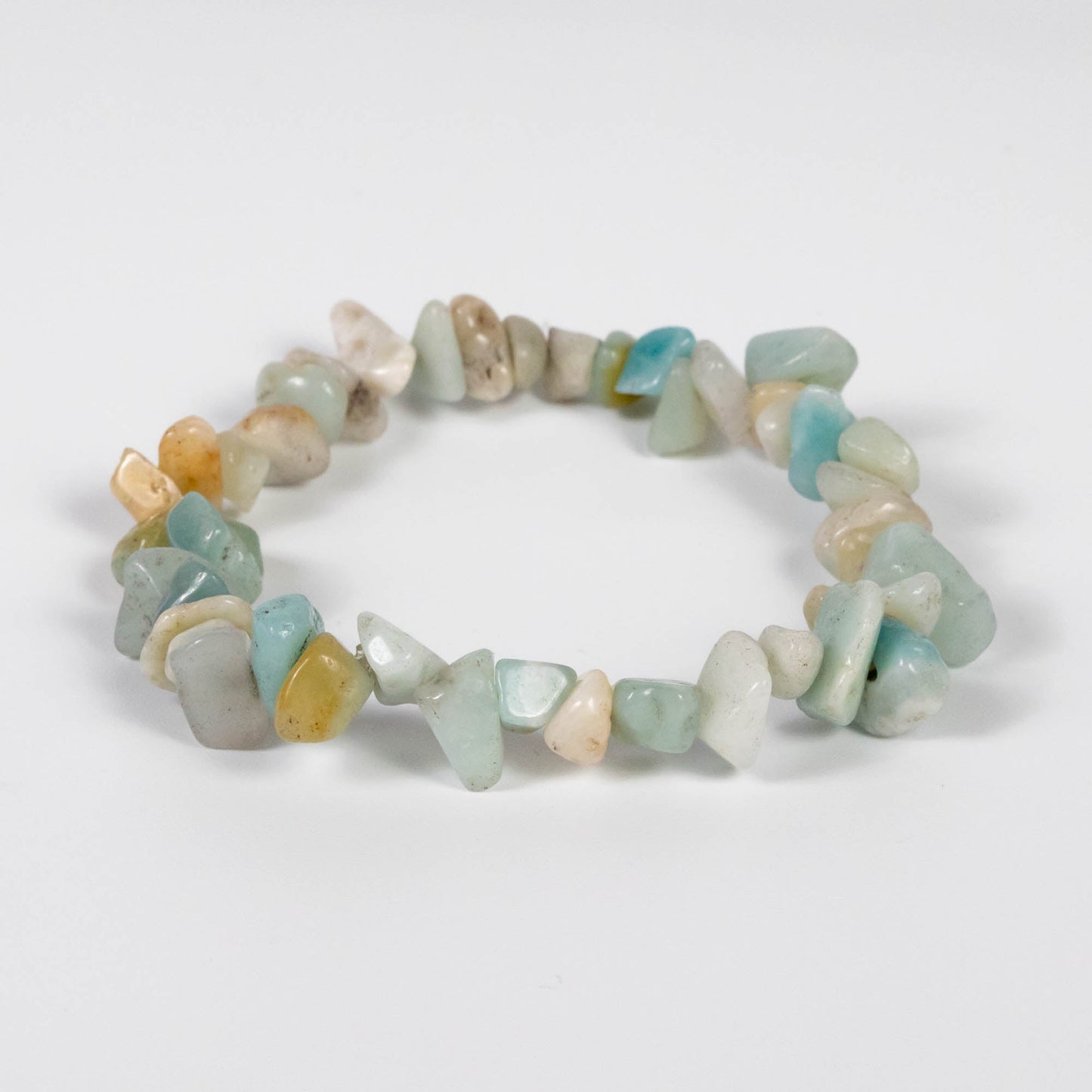 Wholesale 10Pcs Amazonite Gemstone Bracelet, Bead Stretch Chip