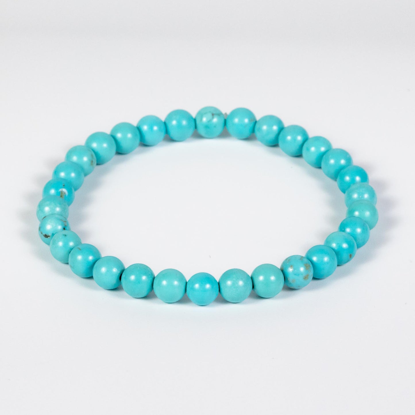 Wholesale 10Pcs Blue Howlite 6mm Round Bead Stretch Gemstone Bracelets