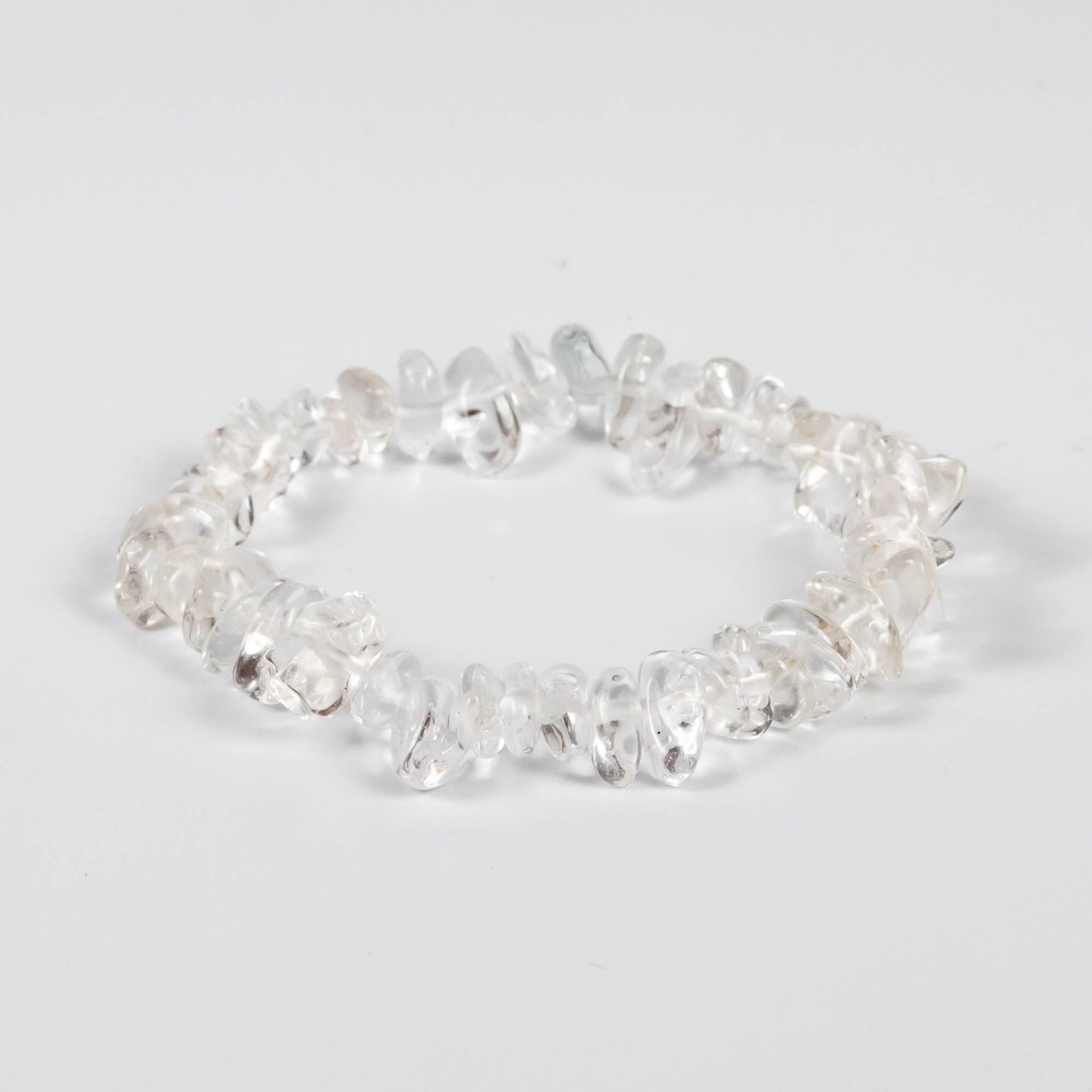 Wholesale 10Pcs Crystal Quartz Gemstone Bracelet, Bead Stretch Chip