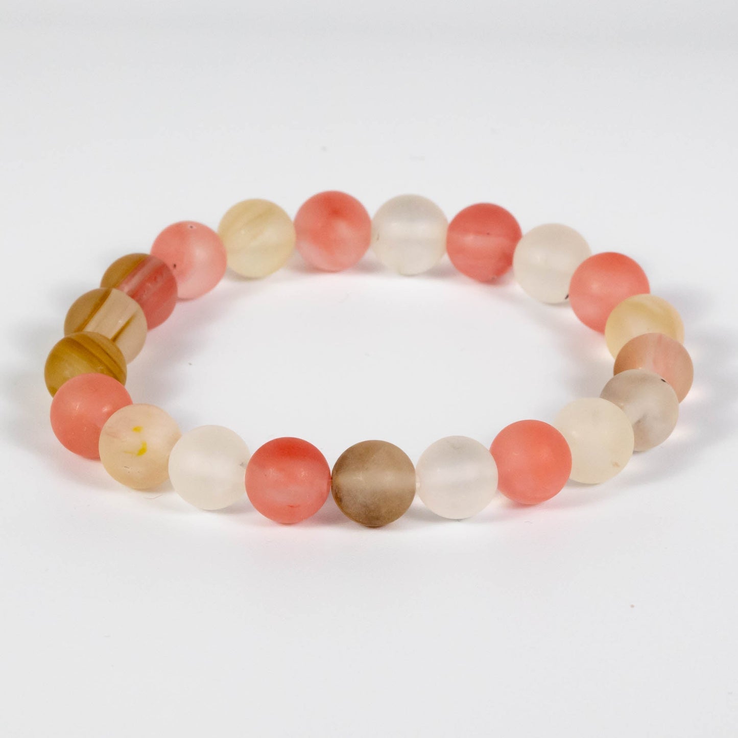 Wholesale 10Pcs Frosted Tigerskin Glass 10mm Bead Gemstone Bracelet