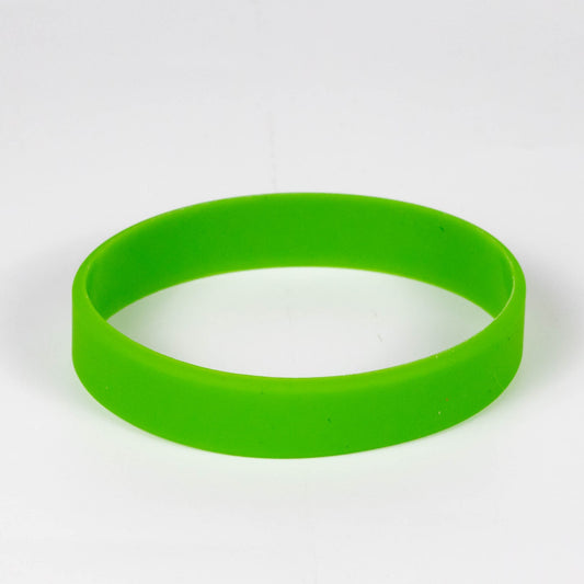 Wholesale 10Pcs Green Silicone Wristband Bracelet & Anklet