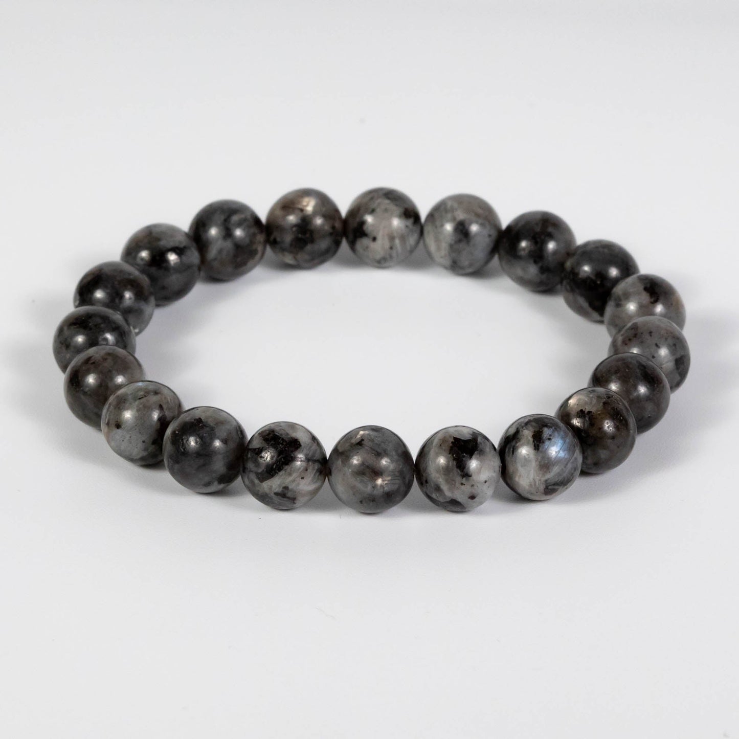 Wholesale 10Pcs Labradorite 10mm Round Bead Stretch Gemstone Bracelet