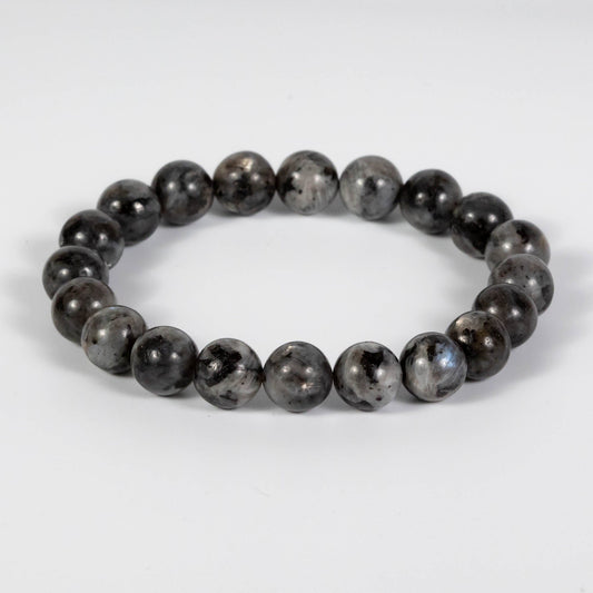 Wholesale 10Pcs Labradorite 10mm Round Bead Stretch Gemstone Bracelet