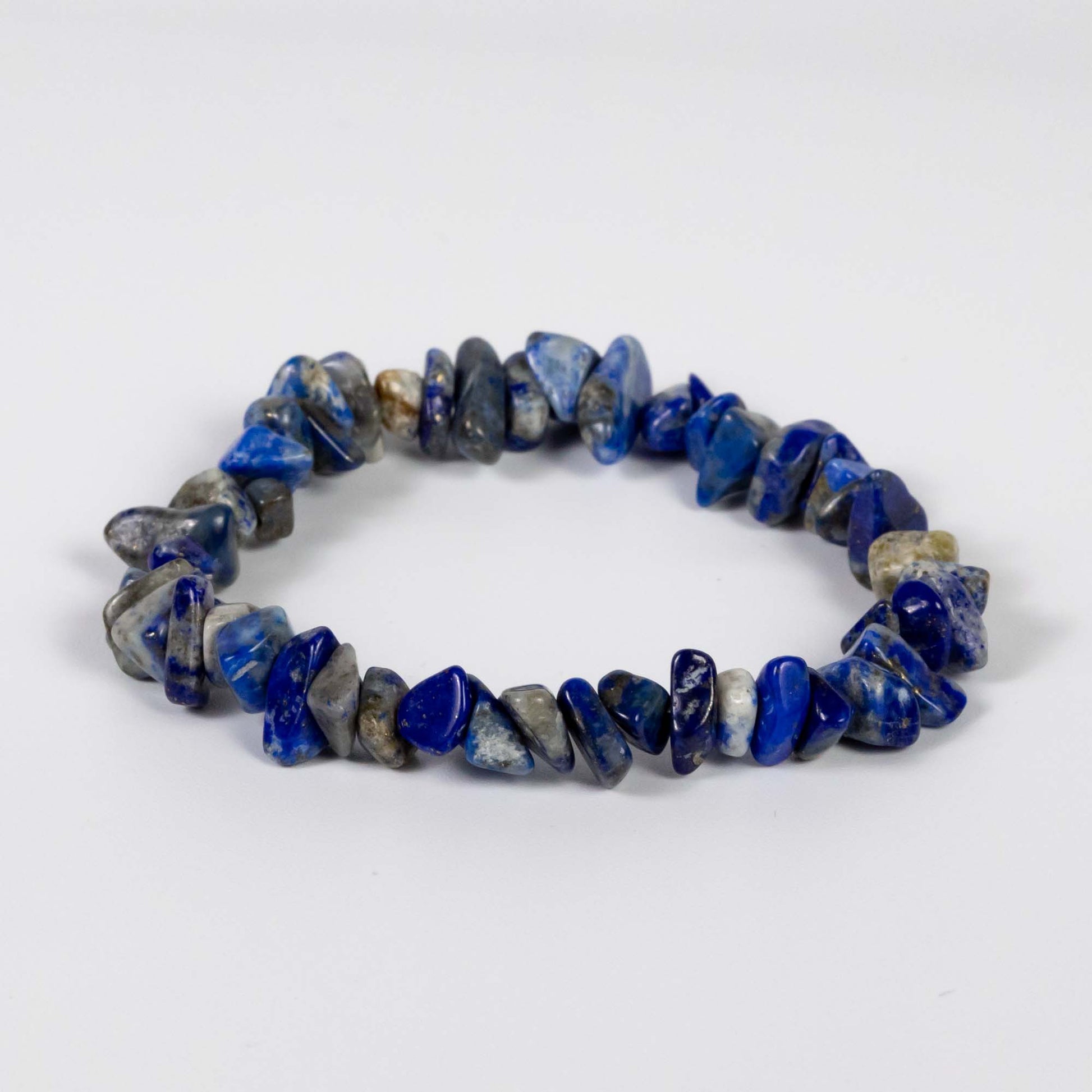 Wholesale 10Pcs Lapis Lazuli Gemstone Bracelet, Bead Stretch Chip