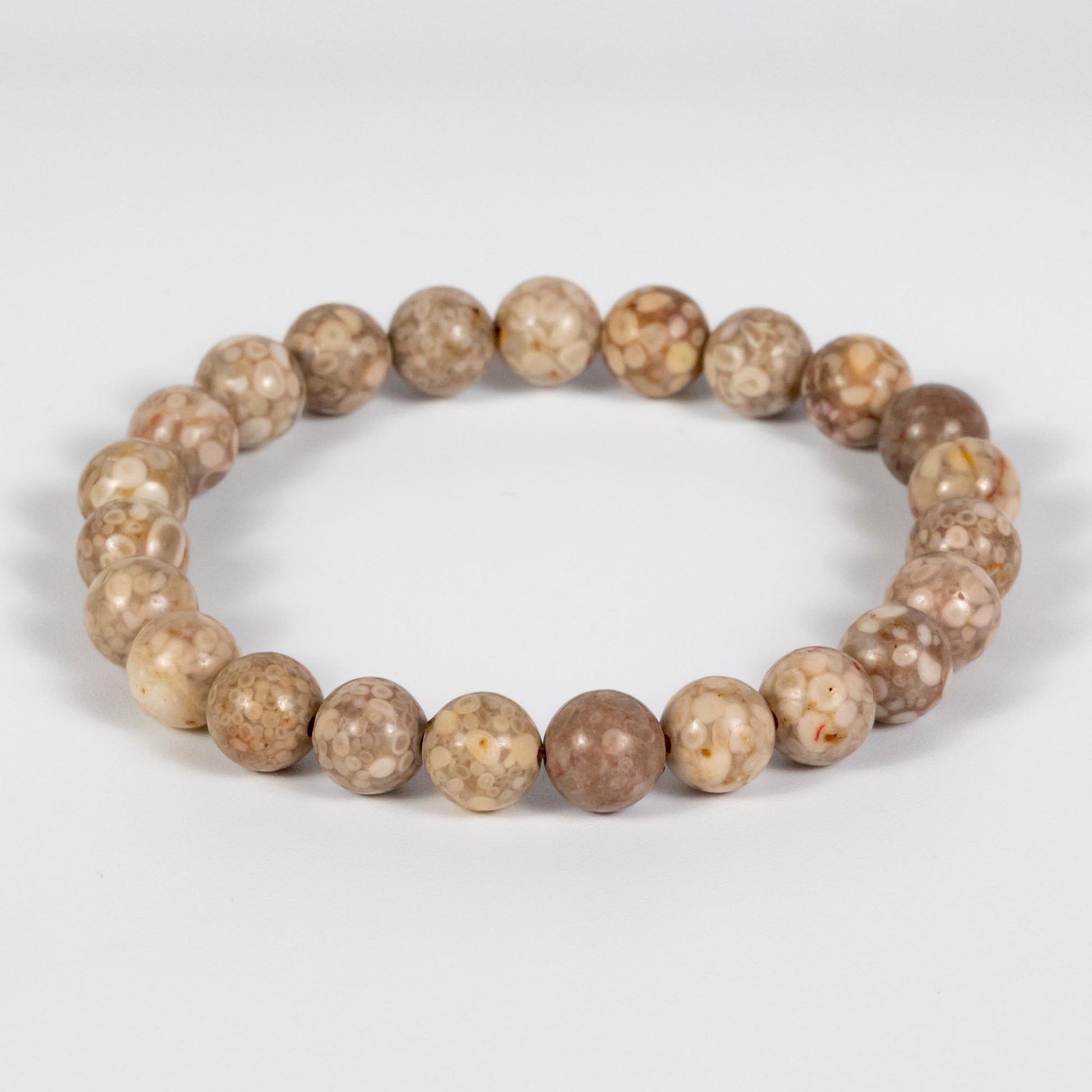 Wholesale 10Pcs Maifanite 8mm Round Bead Stretch Gemstone Bracelets