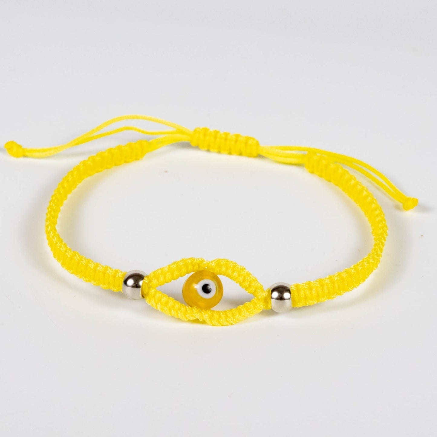 Wholesale 10Pcs Yellow Evil Eye Glass Lampwork Cord Anklet & Bracelet