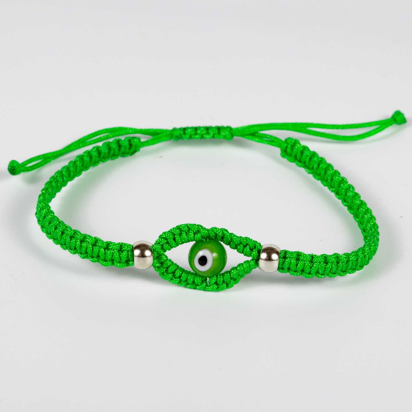 Wholesale 10Pcs Green Evil Eye Glass Lampwork Cord Anklet & Bracelet