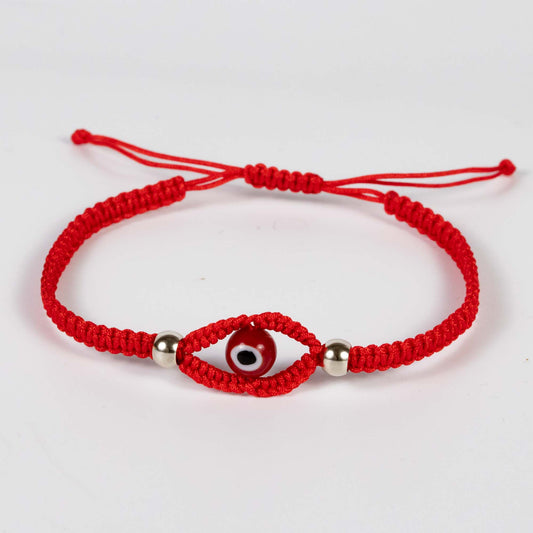 Wholesale 10Pcs Red Evil Eye Glass Lampwork Cord Anklet & Bracelet