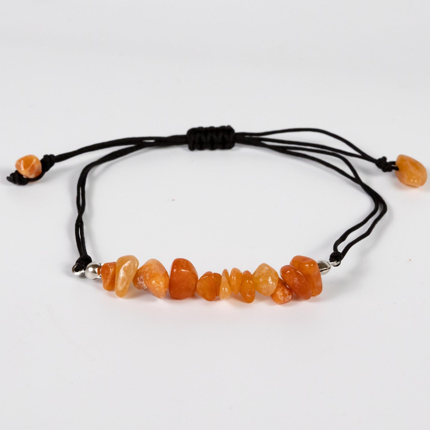 Wholesale 10Pcs Red Aventurine Chip Gemstone, Black Cord Anklet & Bracelets