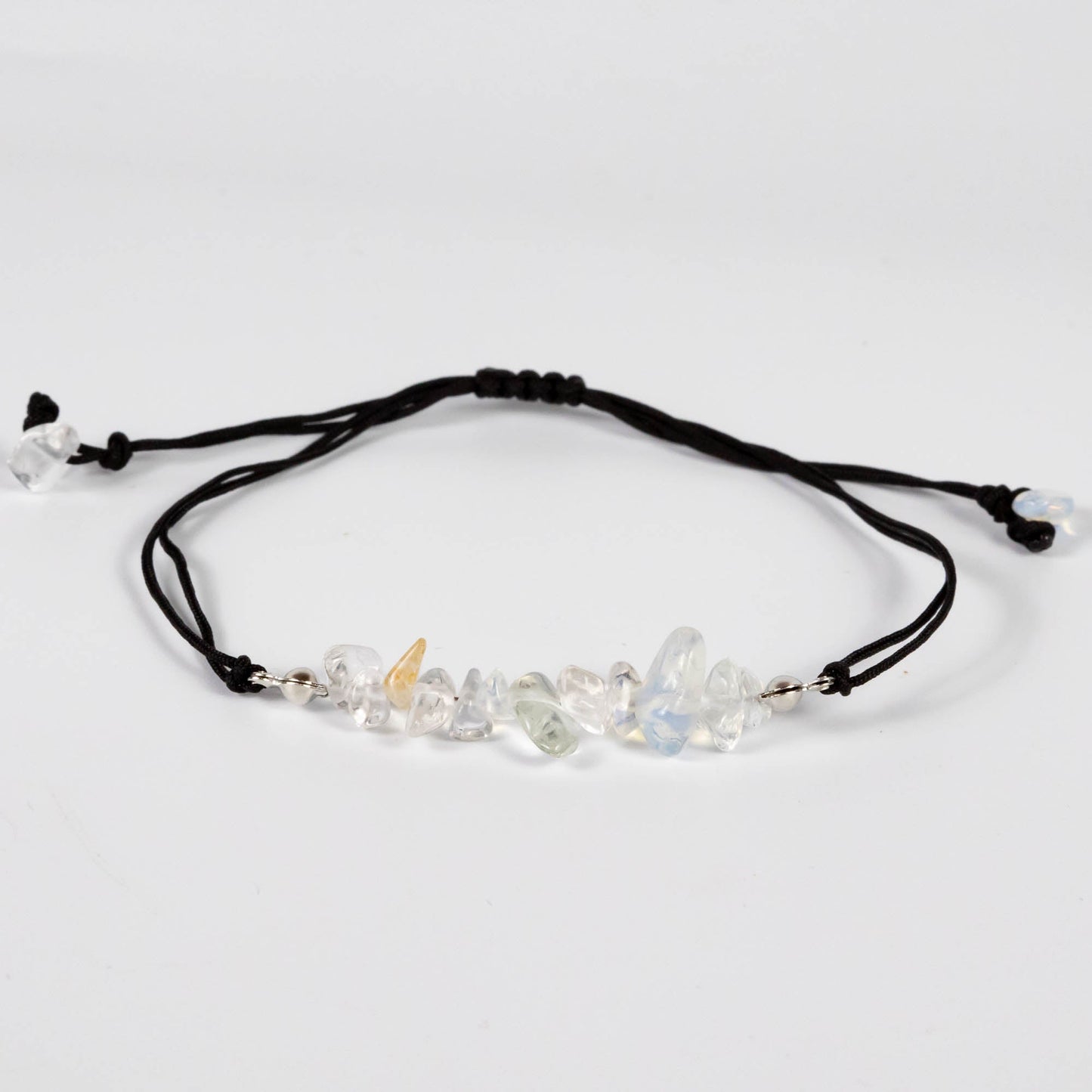 Wholesale 10Pcs Opalite Chip Gemstone Black Cord Anklet & Bracelets