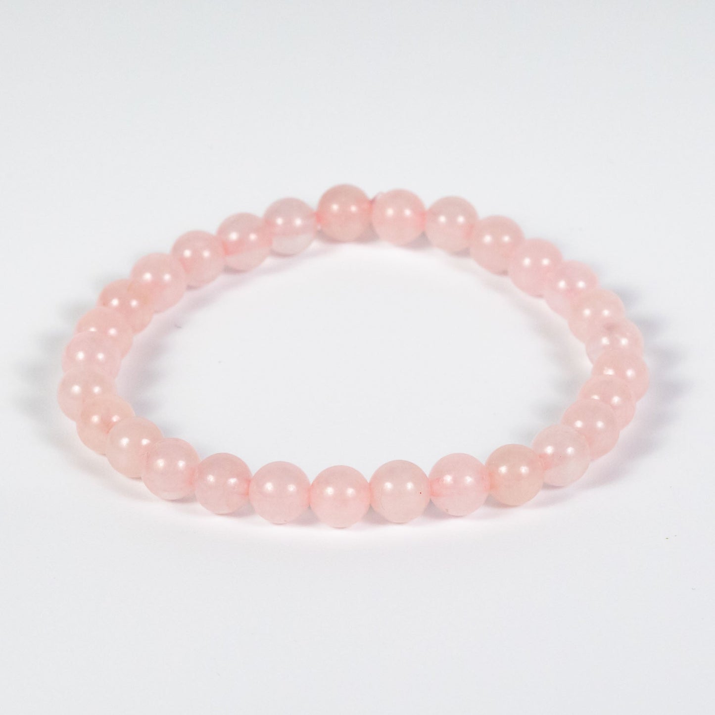 Wholesale 10Pcs Rose Quartz 6mm Round Bead Stretch Gemstone Bracelets