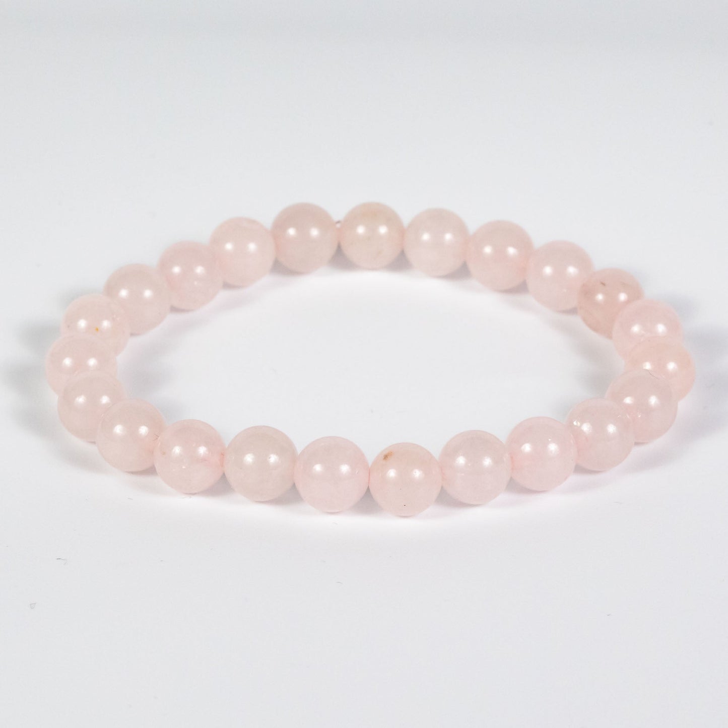 Wholesale 10Pcs Rose Quartz 8mm Round Bead Stretch Gemstone Bracelets