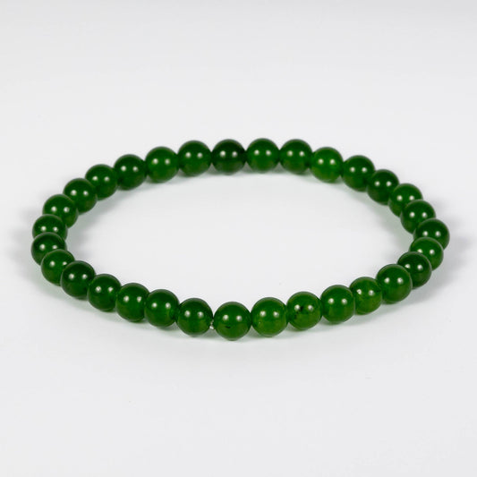 Wholesale 10Pcs Taiwan Jade 6mm Round Bead Stretch Gemstone Bracelets