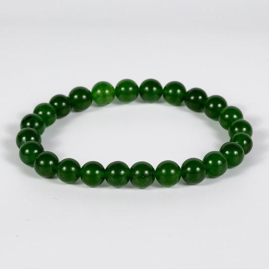 Wholesale 10Pcs Taiwan Jade 8mm Round Bead Stretch Gemstone Bracelets