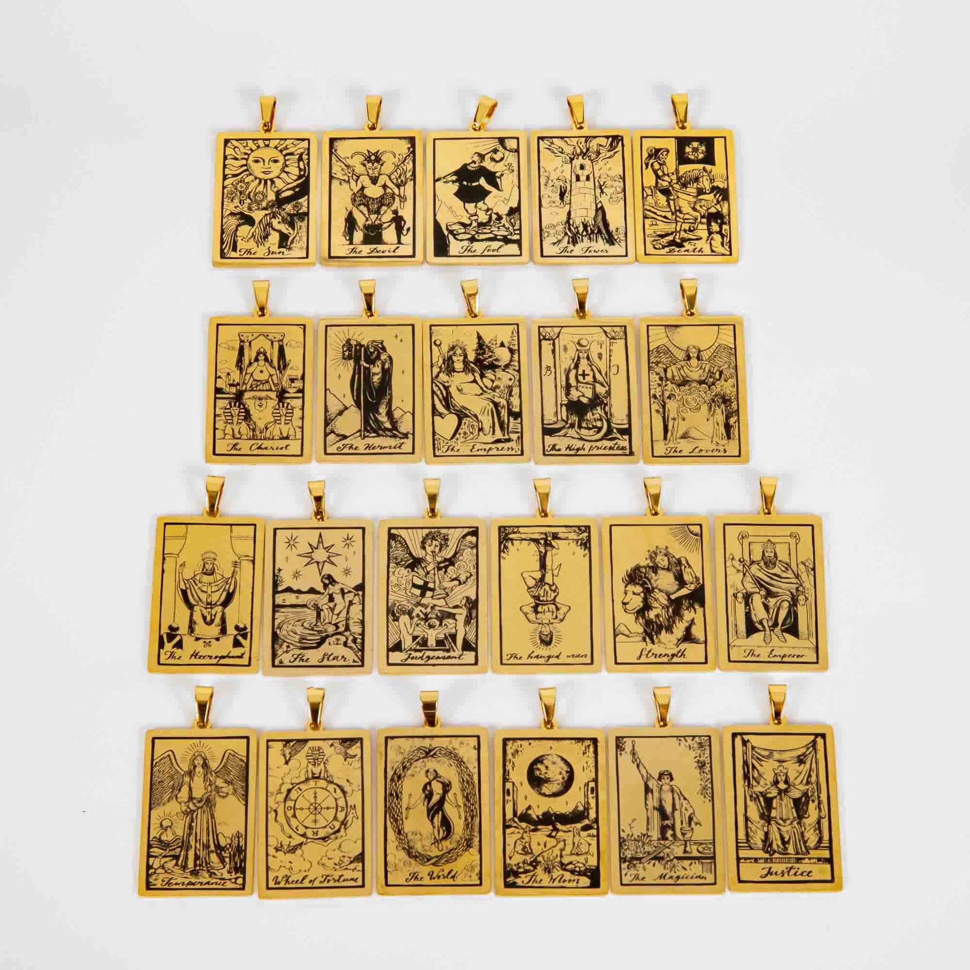 GOTH CROC Gold Tarot Card croc charms