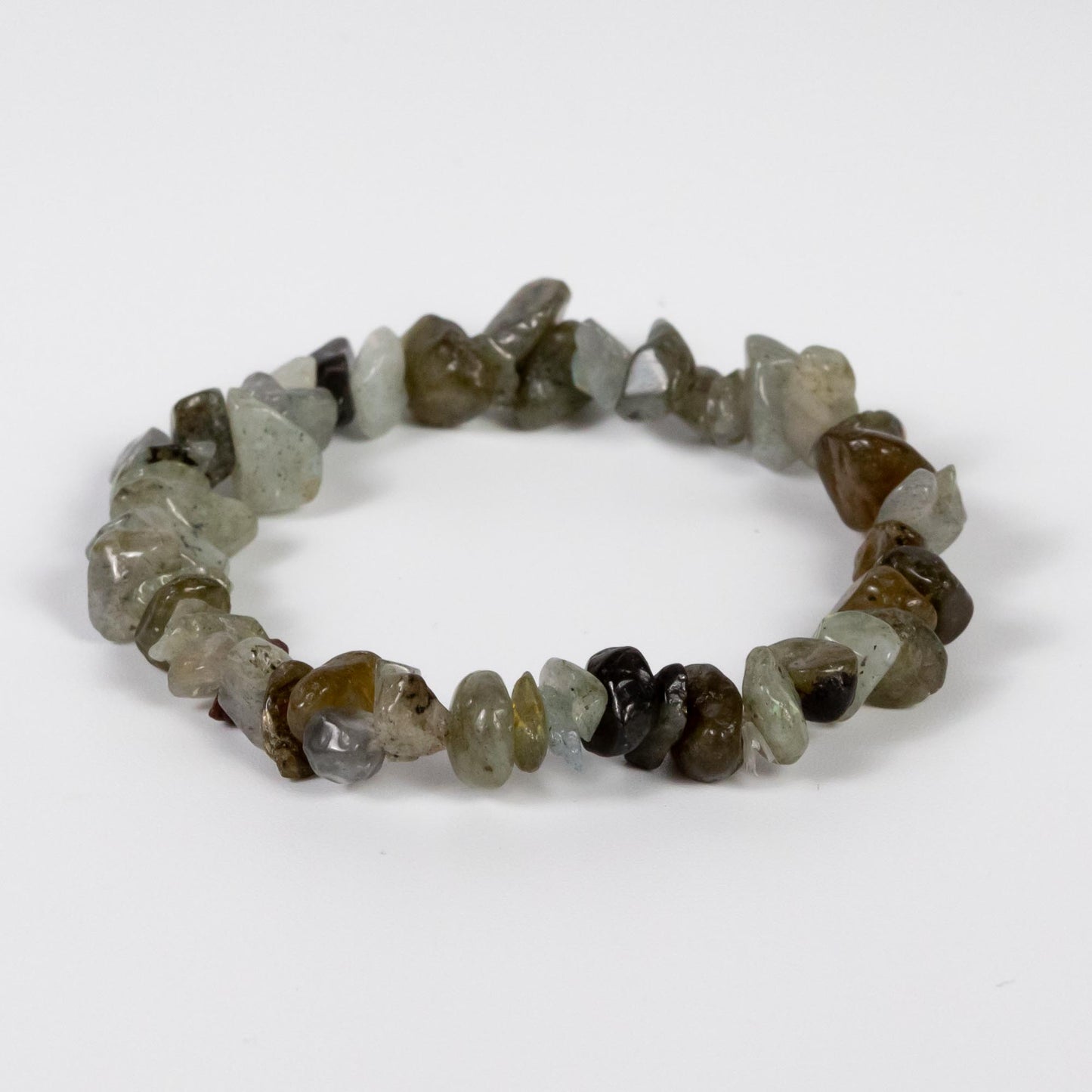 Wholesale 10Pcs Labradorite Gemstone Bracelet, Bead Stretch Chip