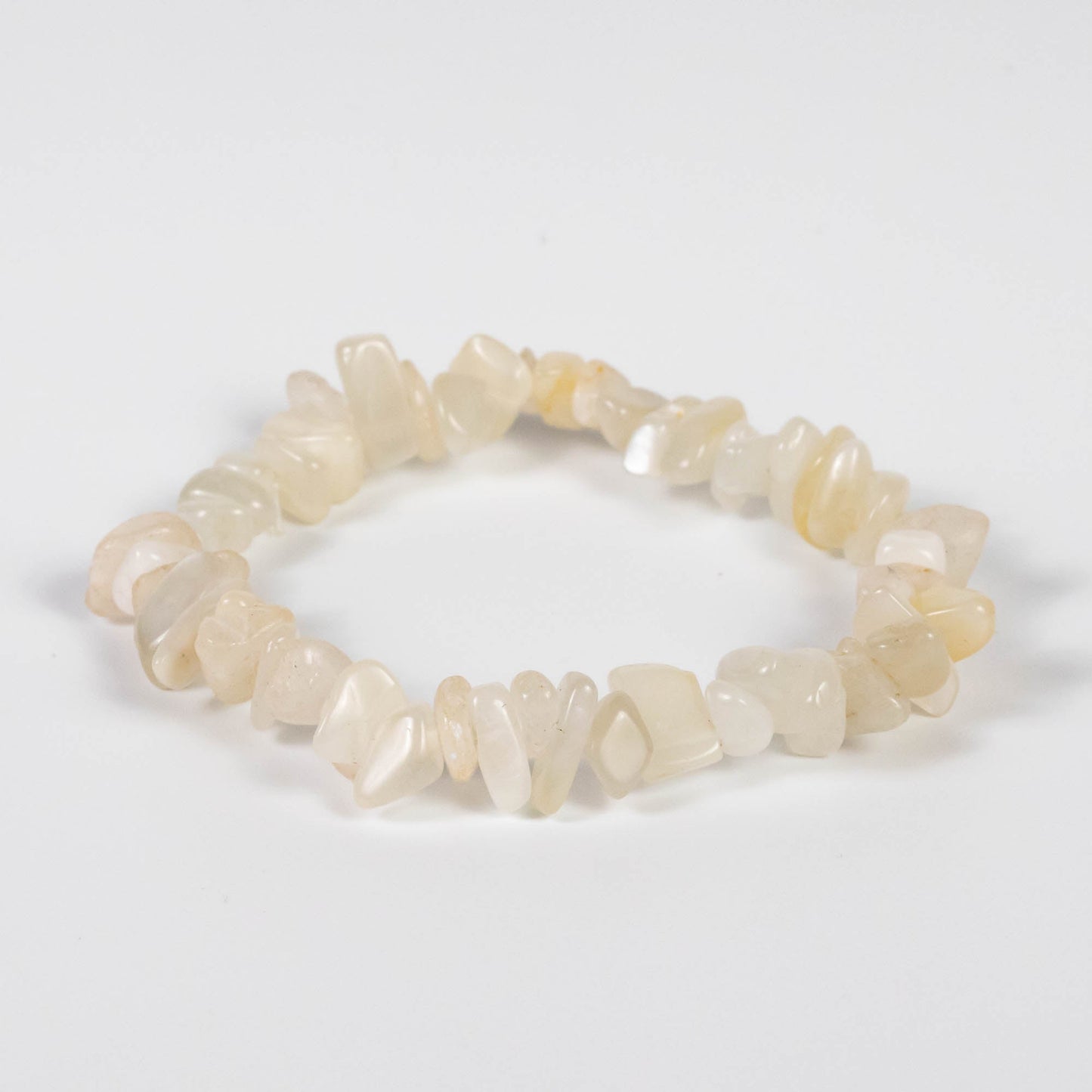 Wholesale 10Pcs Moonstone Gemstone Bracelet, Beaded Stretch Chip Stone