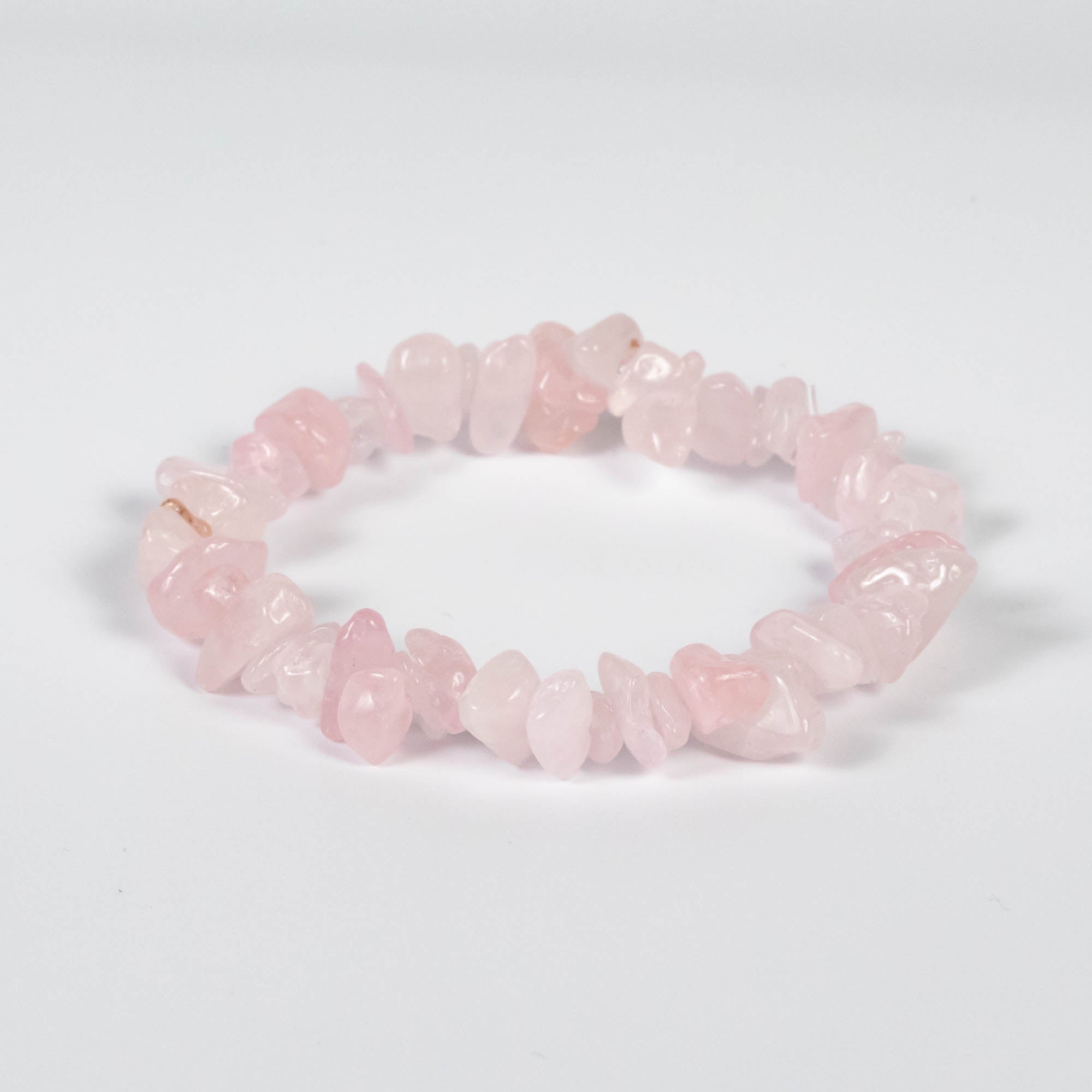 Wholesale Rose Quartz Gemstone Bracelet, Beaded Stretch Chip Stone